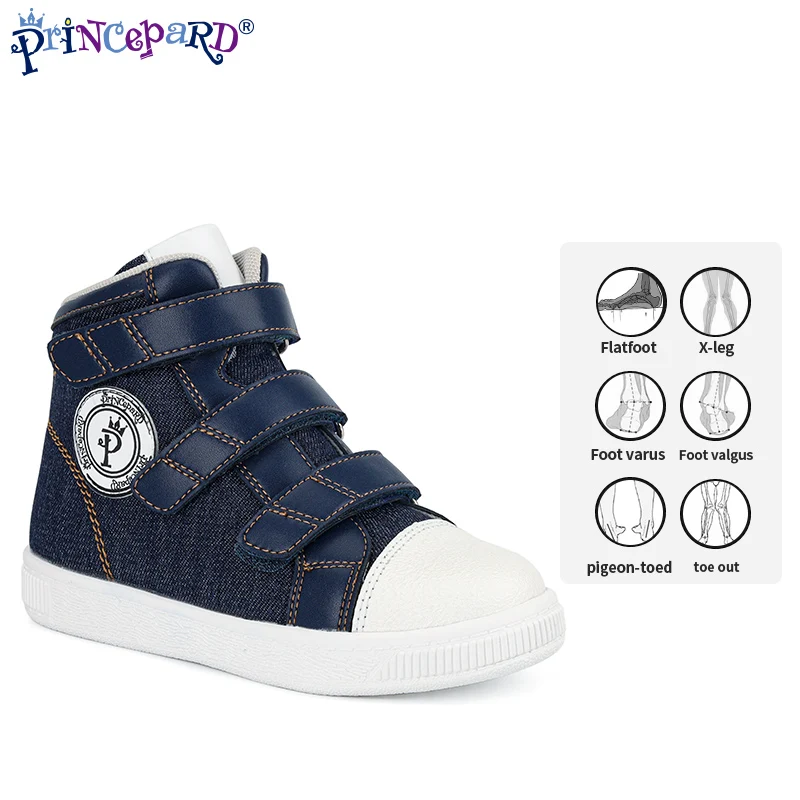Princepard-zapatos ortop&eacute;dicos para ni&ntilde;os, zapatillas deportivas con plantilla correctiva, con soporte para arco AFOs, color azul, novedad de oto&ntilde;o-1