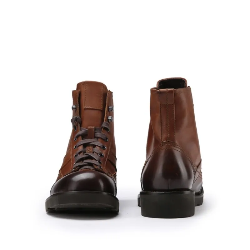 Retro Luxury Brand Fleece Liner Round Toe Snow Boots Men Genuine Leather Winter Warm Military Mid-Calf High Quality Shoes | Обувь