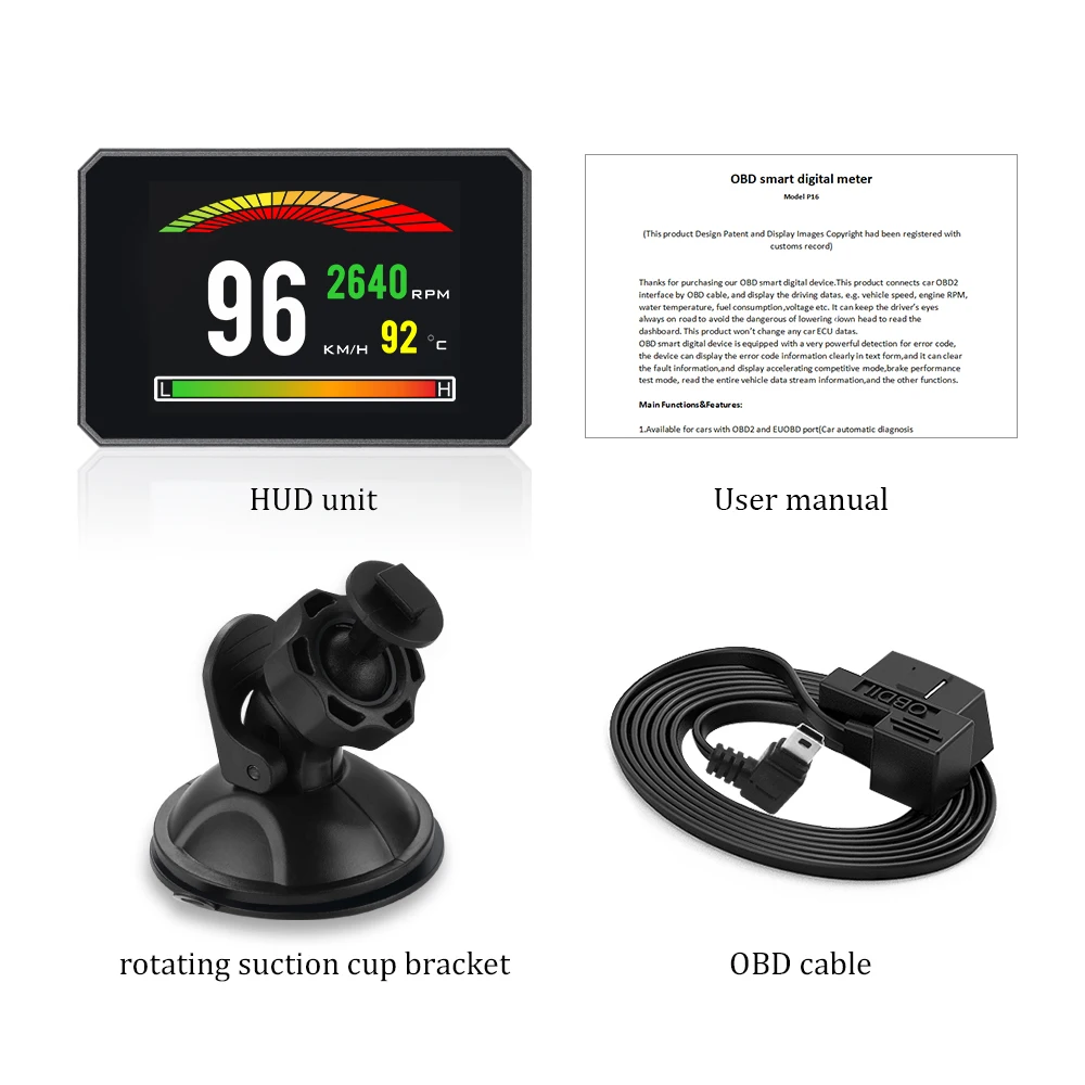 Проектор на лобовое стекло GEYIREN P16 5 8 TFT OBD проекционный дисплей цифровой