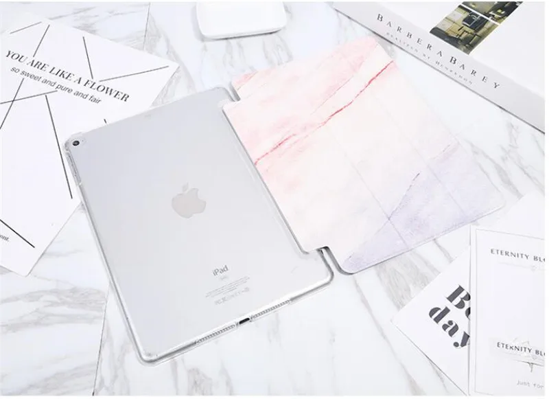 Чехол для iPad Air 2 1 2018 9 7 2017 Funda трехскладной жесткий чехол из искусственной кожи