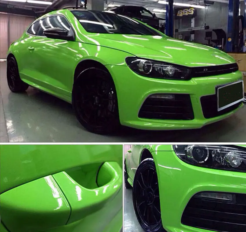 Автомобильный Стайлинг SUNICE глянцевая зеленая автомобильная пленка обмотка пинг