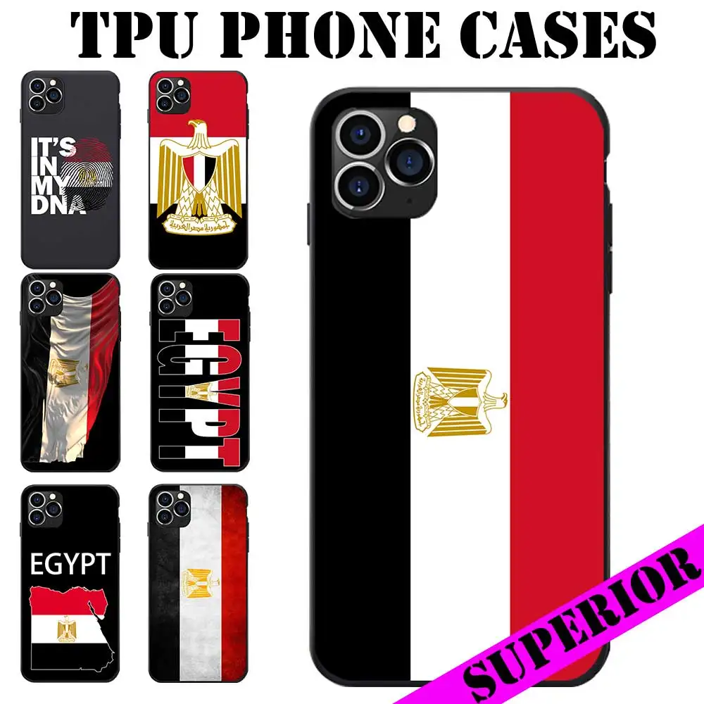 

For Huawei Maimang Nova 2 3 4 5 6 7 8 I S Pro SE Plus Egypt Flag Theme Soft TPU Phone Cases Cover