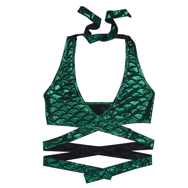 Женский укороченный топ с бретельками блестящий клубный вечерний Топик принтом