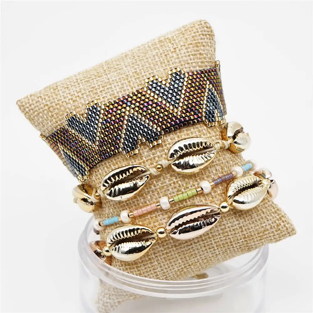 Go2boho MIYUKI Heart Bracelet Pulseras Mujer Moda Летний Пляжный золотой браслет в виде ракушки для женщин Boho шикарные ювелирные изделия ручной работы Diy