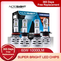 novsight h7 led h4 led h11 hb3 9005 hb4 9006 car led headlight bulbs 60w 10000lm automobile headlamp fog lights 12v 24v