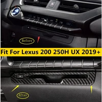 central control button switch parking cd panel cover trim carbon fiber look matte interior for lexus ux 200 250h 2019 2022