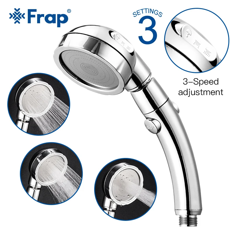 Frap трехступенчатая Регулировка водосберегающая круглая душевая головка ABS