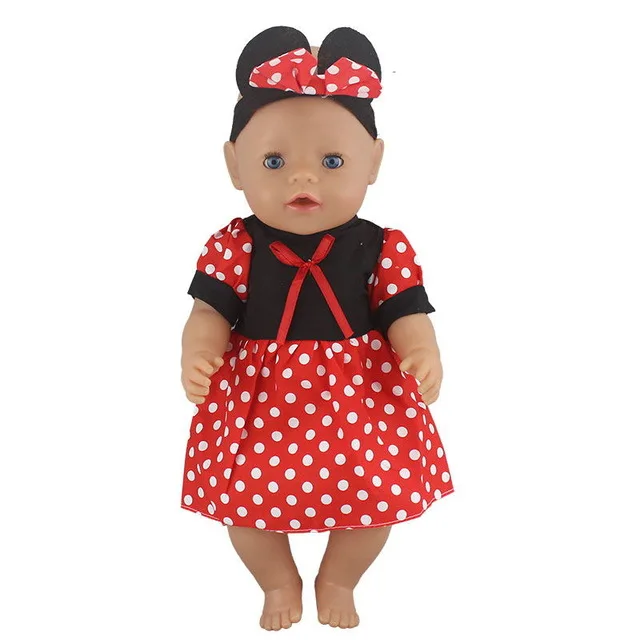 Кукольное платье подходит для кукол-младенцев 43 см Одежда новорожденных и