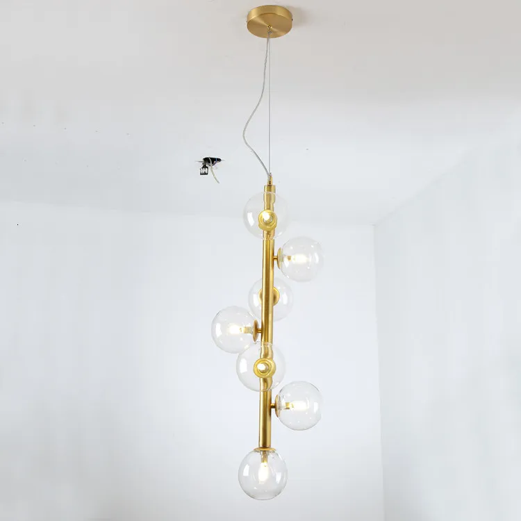 Железные французские люстры Золотой Современный хрустальный подвесной