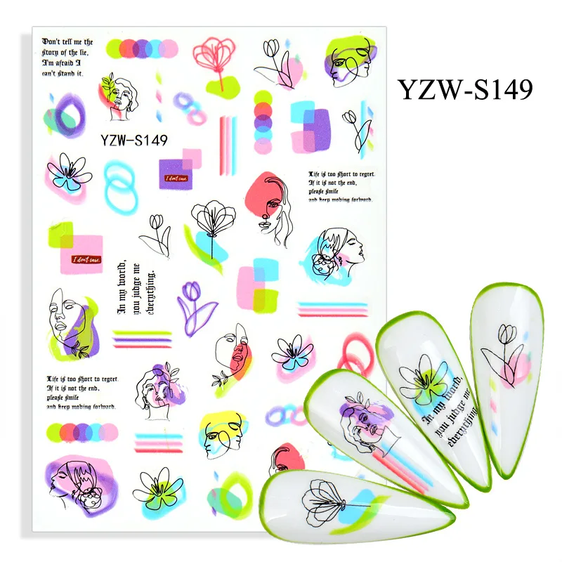 

Наклейки для ногтей, художественное оформление ногтей шт., с буквами на английском языке