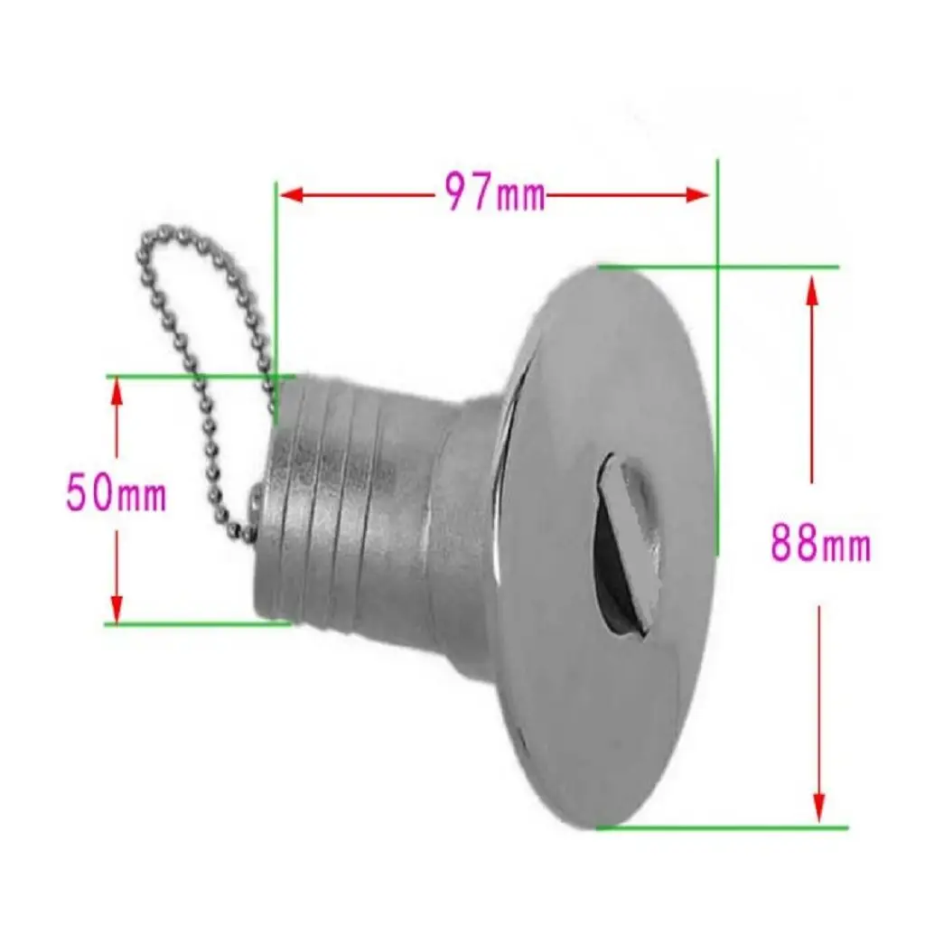 

Marine Boat 2" Stainless Steel Deck Fill / Filler Keyless Hardware