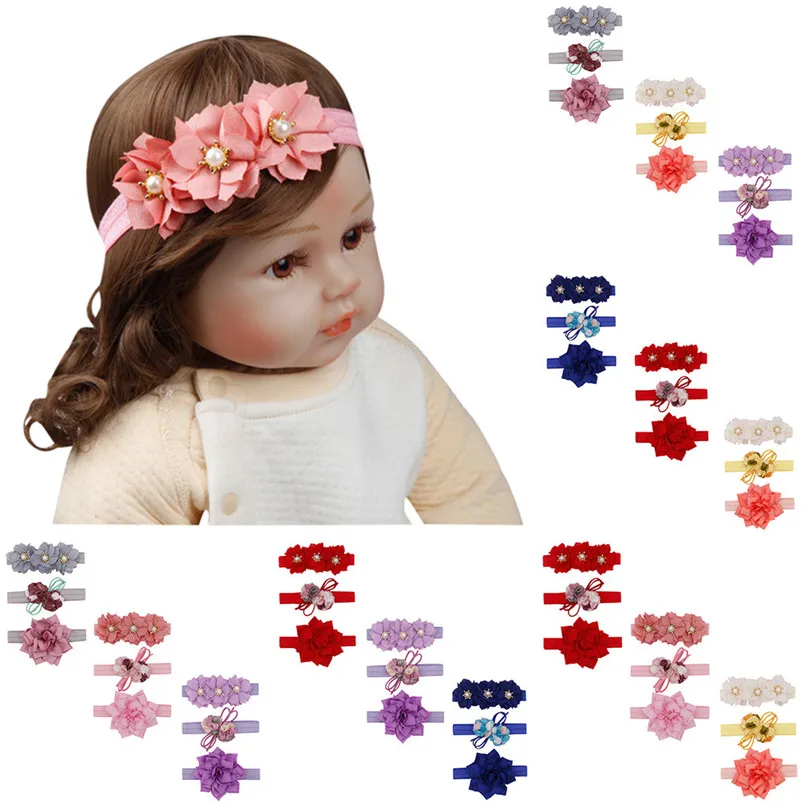 

3 шт., Детские эластичные цветочные повязки на голову, 30 января