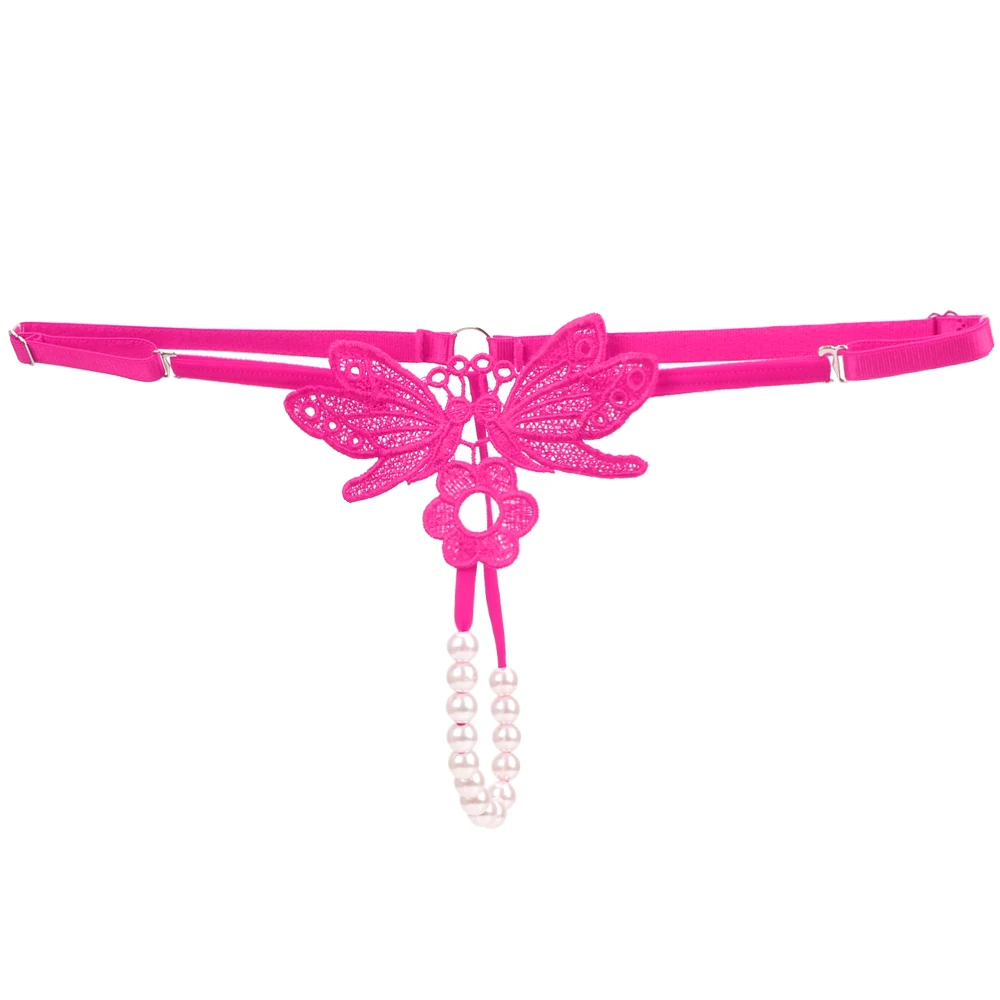 Эротические стринги VATINE с жемчугом трусики открытой промежностью сексуальное