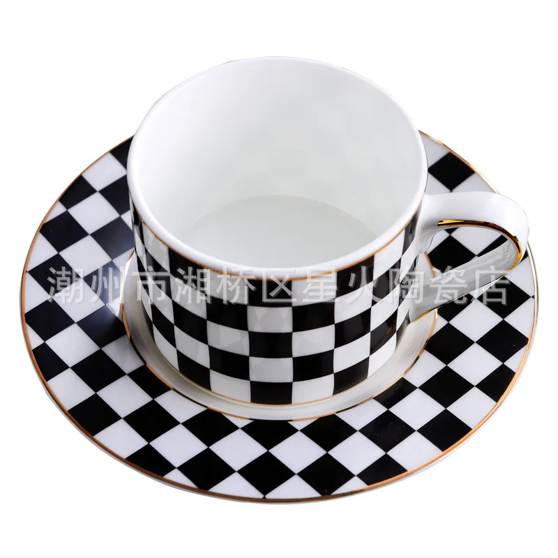 

European ceramic coffee cup bone porcelain coffee cup dish black tea cup flower cup ceramic coffee cup European-style
