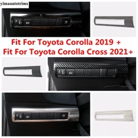 stainless steel car head lamp light switch control panel cover trim for toyota corolla cross 2021 2022 corolla 2019 2022