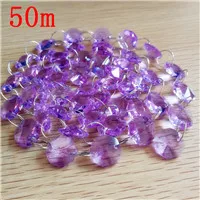 Модная 14 мм 1 метр Прозрачная Стеклянная восьмиугольная гирлянда из бусин