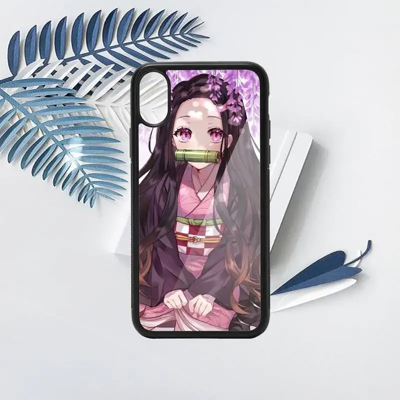 

Kimetsu no Yaiba girl Phone Case PC for iPhone 11 12 pro XS MAX 8 7 6 6S Plus X 5S SE 2020 XR