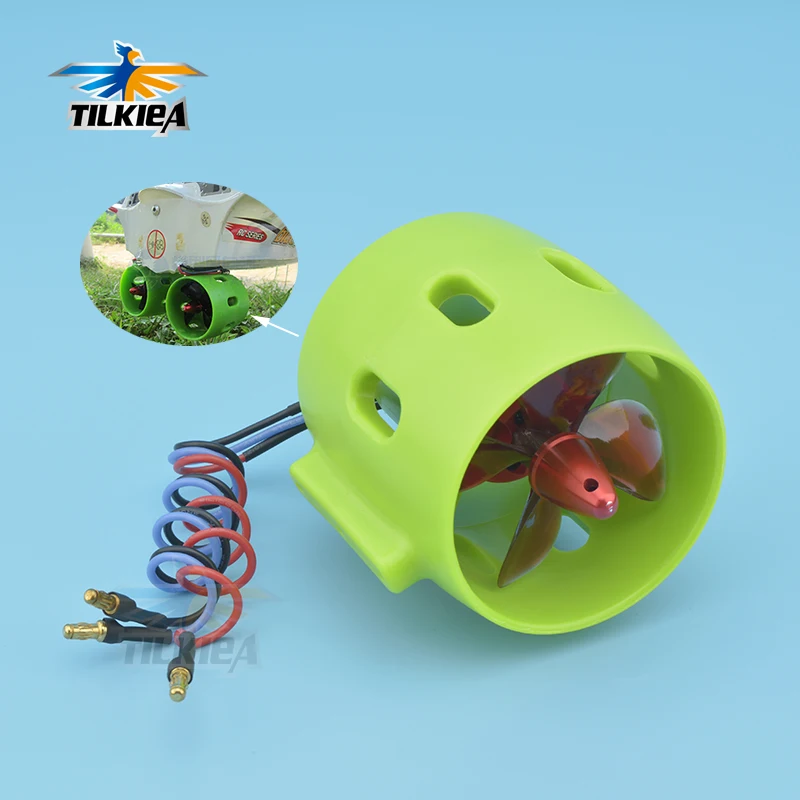 12 24V подводный двигатель CW/CCW 4 лопасти D60mm бесщеточный мотор пропеллера для RC