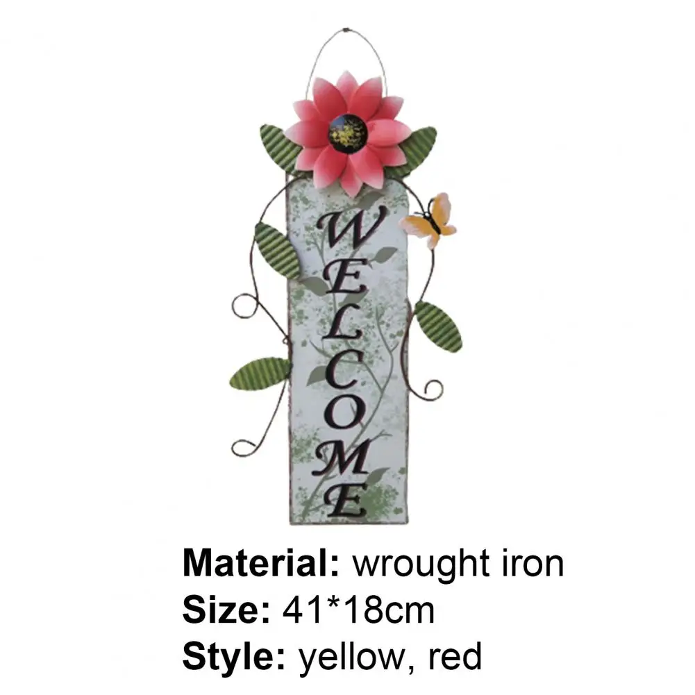 

Wall Plaque Sturdy Eye-catching 2 Colors Fence Hanging Plaque for Cafe