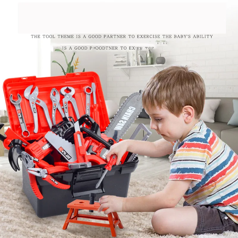 Kids Toolbox Kit Educational Toys Simulation Repair Tools Drill Plastic Game Learning Engineering Puzzle Gifts For Boy | Игрушки и хобби