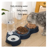 three bowl anti overturning cat dog automatic drink bowl for cats dogs feeder pet dog water bottle accessories product supplies