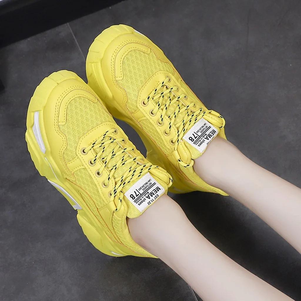 Массивные кроссовки увеличивающие рост спортивная обувь женская модная