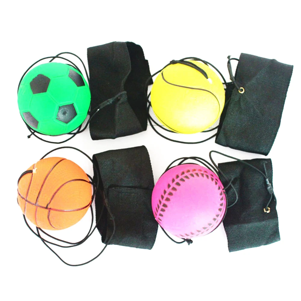 

Bouncy Wrist Band Rubber Ball Elastic String Rebound Finger Exercise Sport Toy