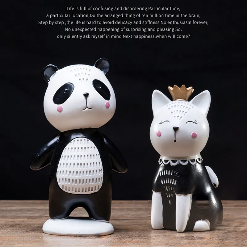 

Волнистая точка, панда, кошки, королева, Художественная Скульптура, искусство, милая фигурка животного, украшения, полимерные поделки, аксес...