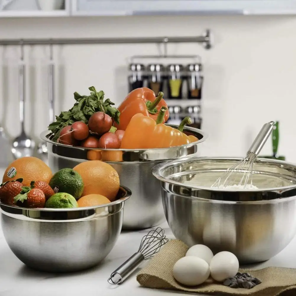 

Korean Style Steel Bibimbap Mixing Bowl Upgraded Version With Large Capacity Baking, Fruit And Vegetable Salad S-0086