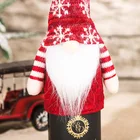 Чехол на бутылку вина со снежинками, новый год 2022, Рождество, шампанское, Рождественский Декор для стола