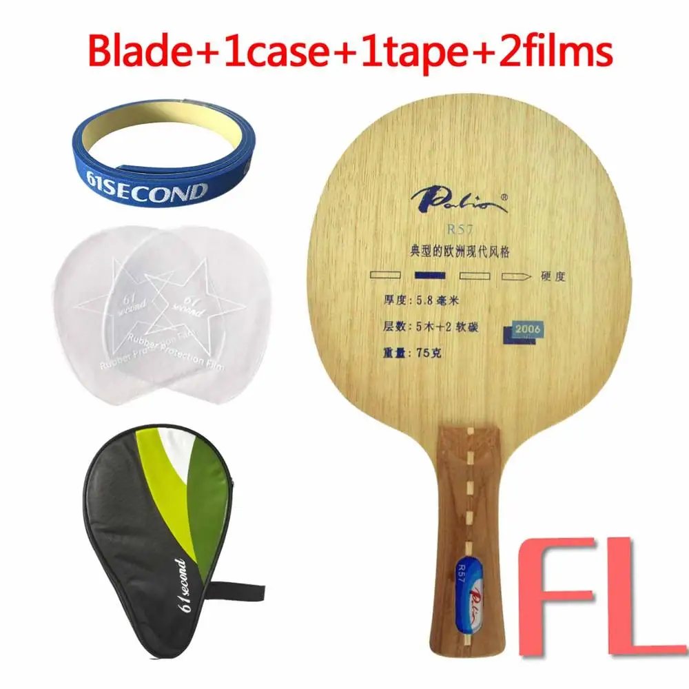 FL with H 1case Palio R57 мягкий углеродный настольный теннис пинг понг лезвие - Цвет: FL with H 1case