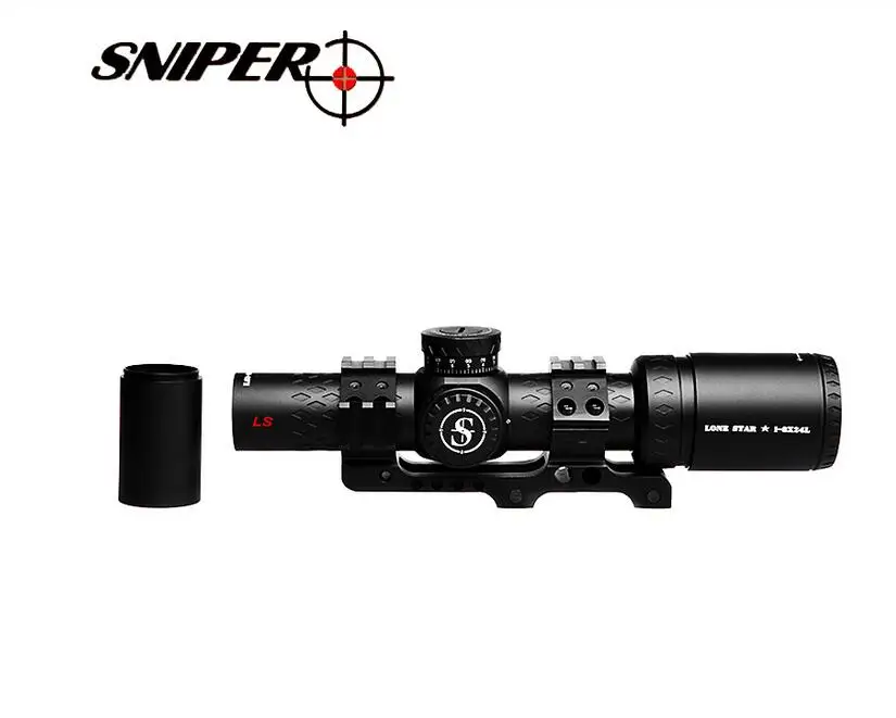 Снайперский LS 1-8X24 WA охотничий компактный оптический прицел тактический прицел Стекло гравированный Сетка Красный llluminate винтовка видеодатчик