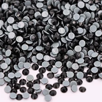 high quality dmc black iron on rhinestones jet hot fix crystals strass glass stones 3d jewelry glitter decorations