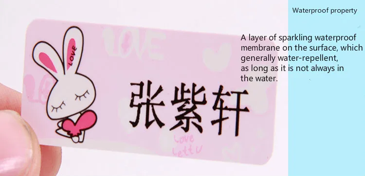 Luggage Tag Name Tag Sticker Waterproof Child Stickers Girls Custom Namen Stickers Anime Stickers for Children MZTG