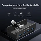 USB-Концентратор ORICO MH4PU алюминиевый с 4 USB-портами 3,0, 10-32 мм, 100 см
