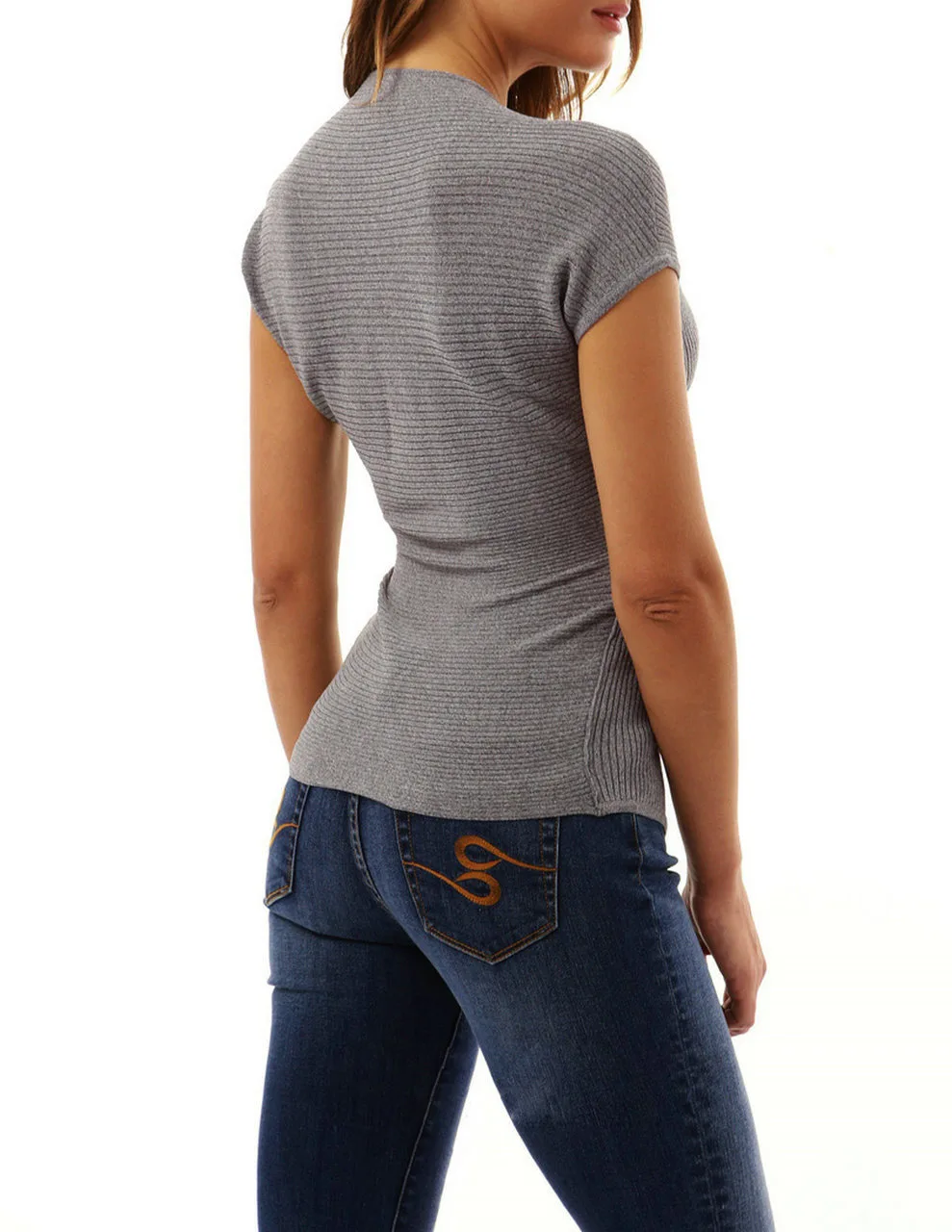 

Summer European and American Slim-Fit V-neck Short-Sleeved Top-Sleeve T-shirt