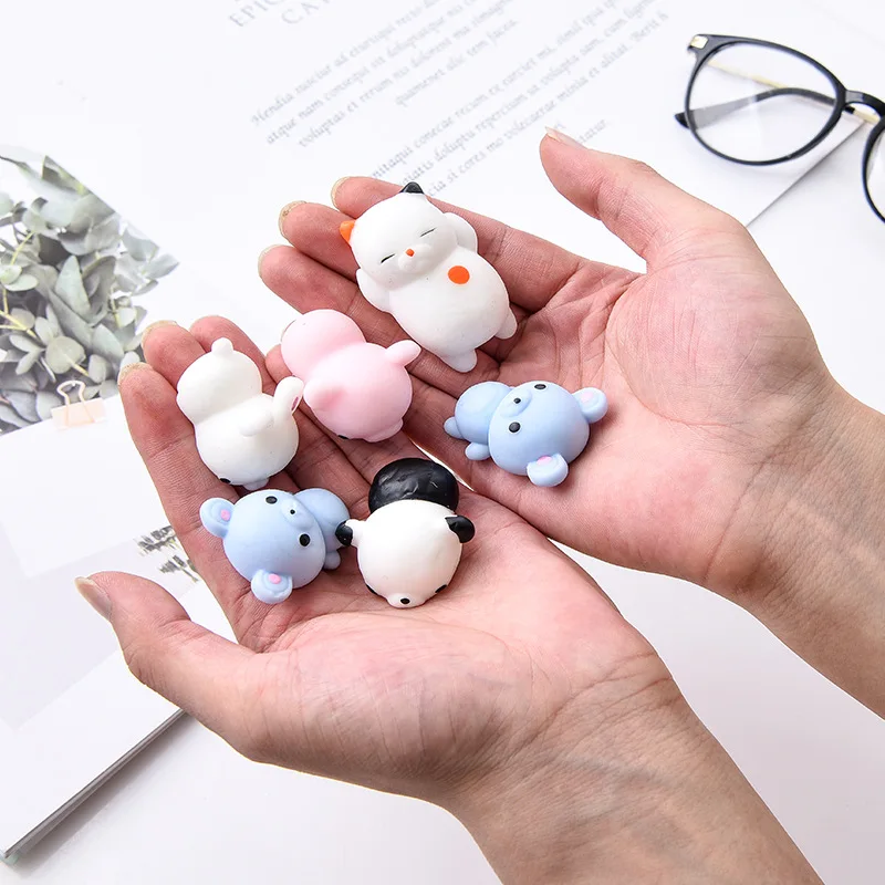 Милые мягкие игрушки Mochi Cat Squeeze Healing Fun детские Kawaii для снятия стресса с животными |