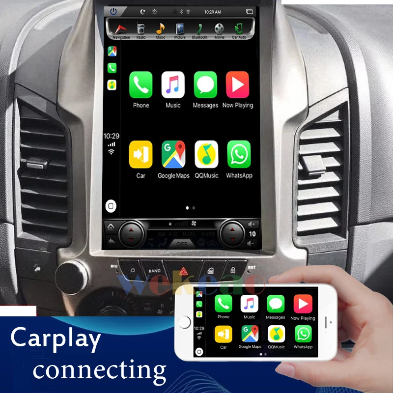 wekeao 12 1 vertical screen tesla style android 10 for ford ranger f250 car radio automotivo gps car dvd multimedia player 5g free global shipping