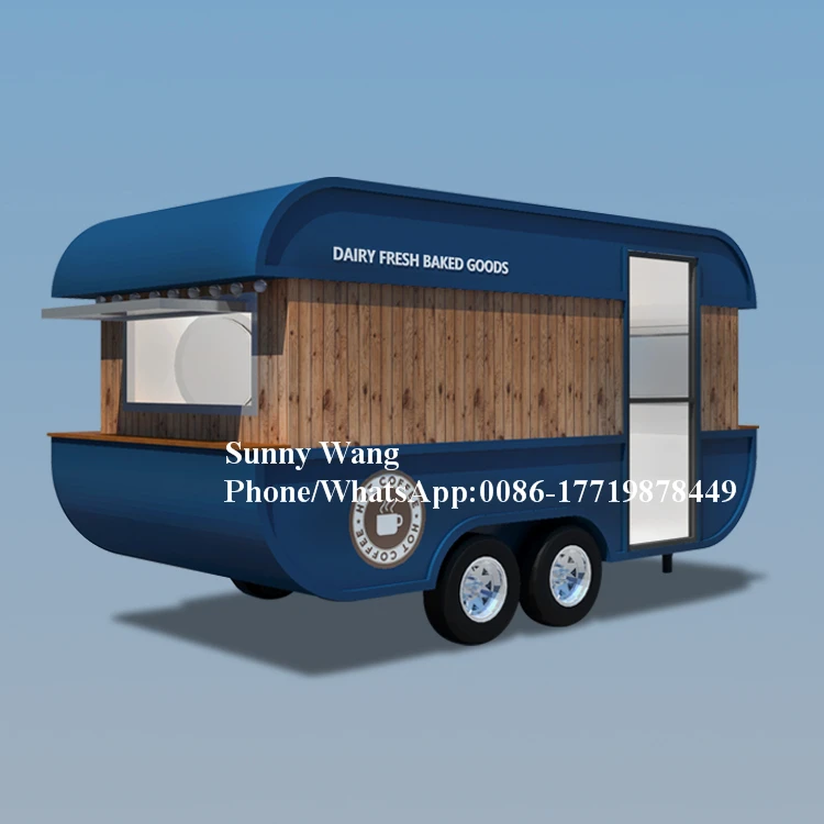 Винтаж Стиль Еда грузовик с прицепом мобильный Кухня ресторан быстрого для хот