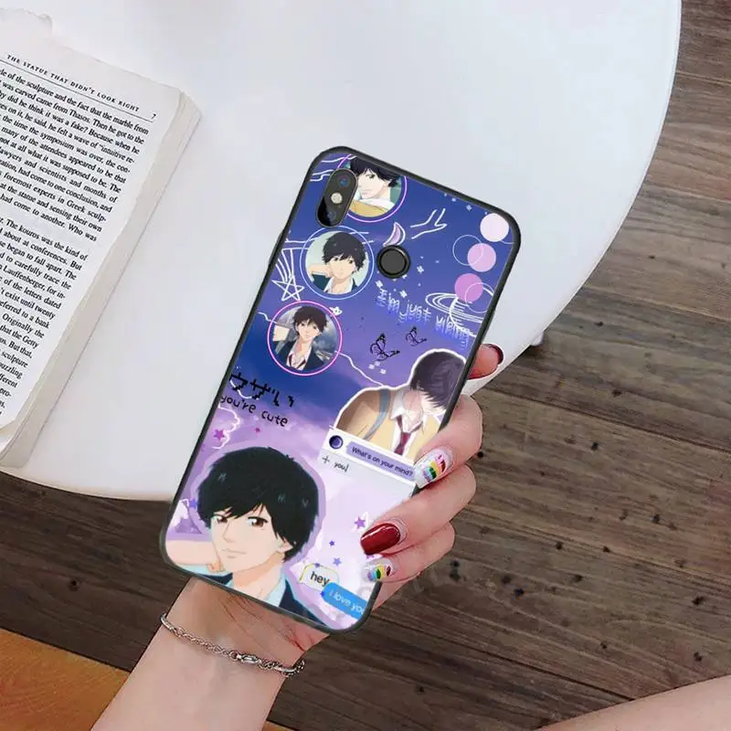 

Japan anime Ao Haru Ride Love Phone Case For Xiaomi Redmi note 7 8 9 t max3 s 10 pro lite Luxury brand shell funda coque