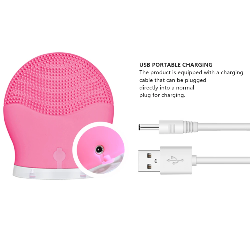 Ультразвуковая электрическая щетка для мытья лица вибрация удаления угрей кожи