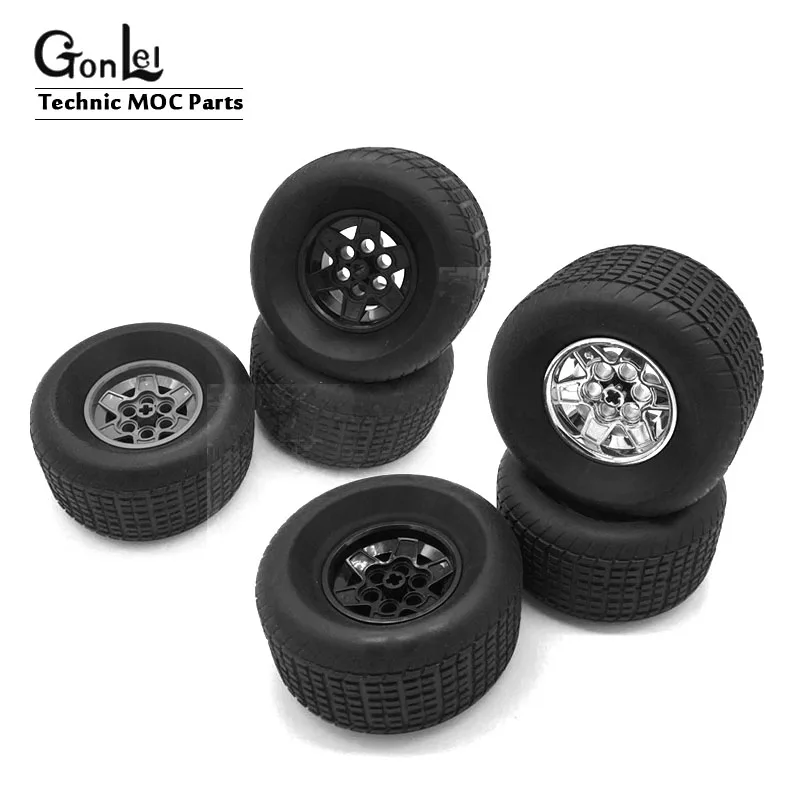 2 шт./лот техническая часть 18450 шины 81 6x44 R & Part 56908 колеса 43 2x26 Technic Racing Small с 6