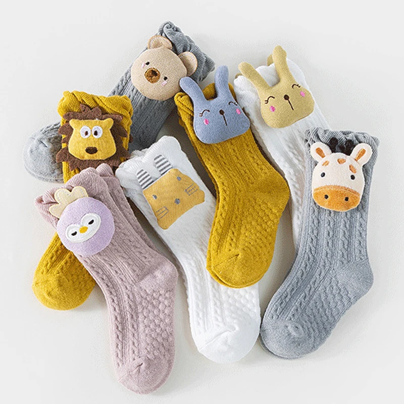 

Newborns Knit Toddlers Children's Clothing Socks Girl Kids Boy Cotton Cute Cartoon Breathable Warm Children Baby Anti-skid Socks