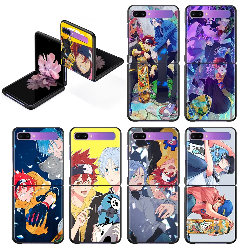 

Animation SK8 The Infinity For Samsung Galaxy Z Flip 3 5G Shockproof Hard Shell Black Fashion Mobile Capa Fundas Phone Case