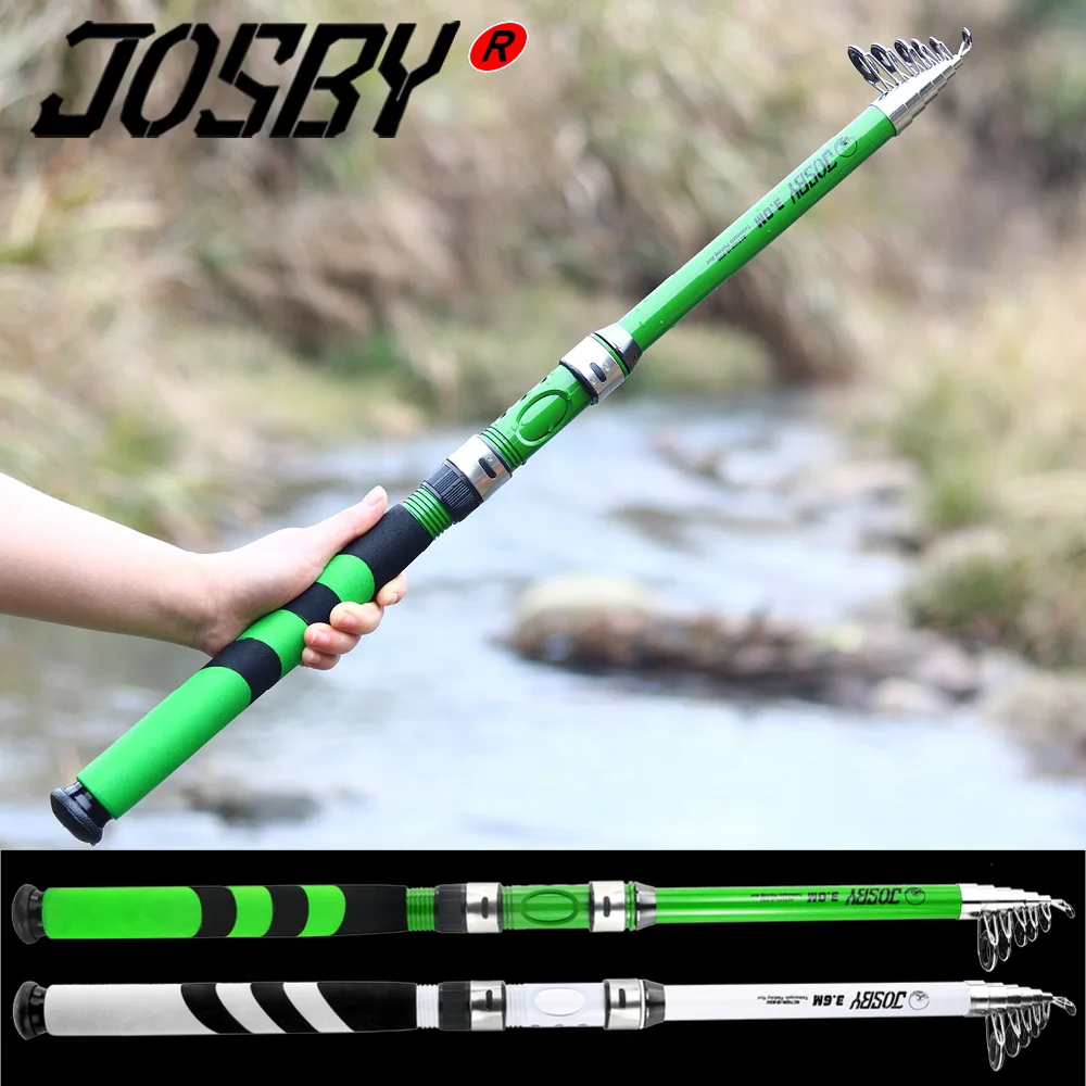 JOSBY телескопическая удочка FRP из углеродного волокна полюс Карп Рыбалка