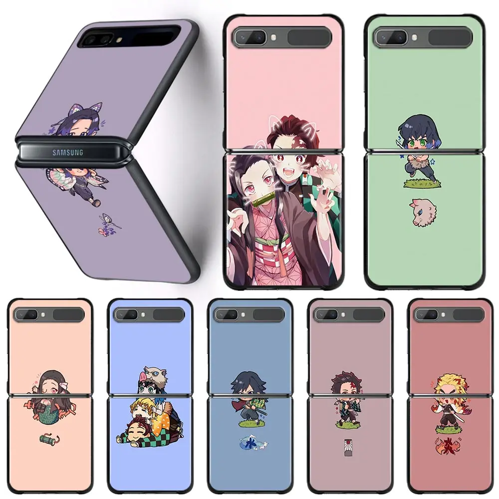 

Phone Case For Samsung Galaxy Z Flip3 5G Cases for Samsung Z Flip 3 zflip Coque Hard Shell Fundas Demon Slayer Kimetsu No Yaiba