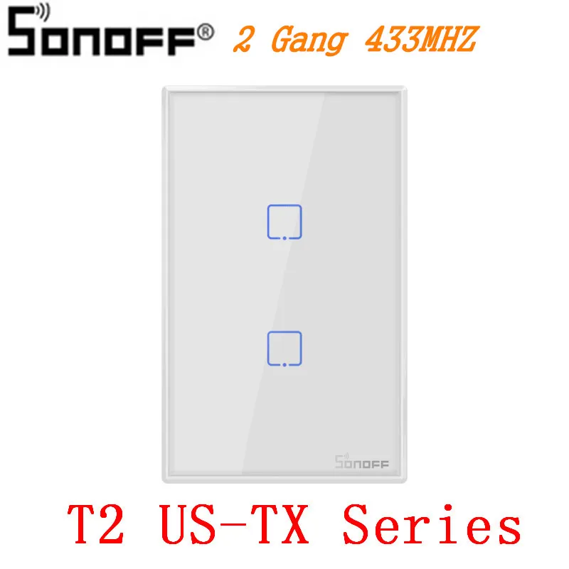 Sonoff T1 T2 T3 Wifi настенный переключатель беспроводной дистанционный светильник-реле приложение сенсорное управление Wifi умный переключатель работа с Google Home Alexa