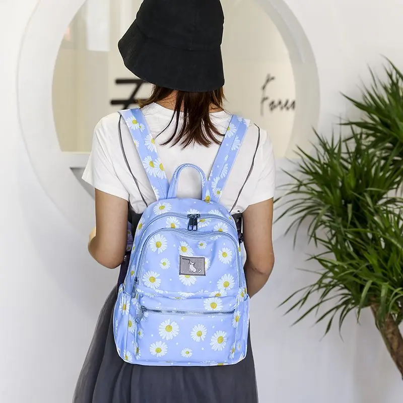 

Girls Flowers Schoolbag Large Capacity Backpacks High Quality Oxford Rucksack Waterproof Bookbag Travel Bags 2021New XA732H