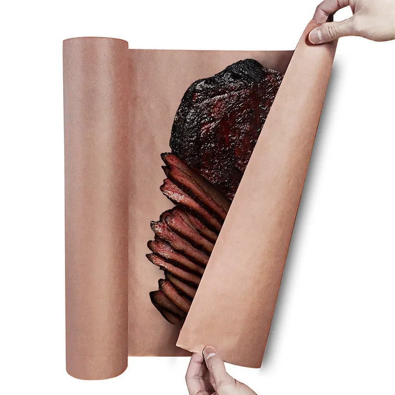 Rollo de papel de carnicero, papel de envolver de grado alimenticio para fumar carne de todas las variedades, sin blanquear, sin encerar y sin recubrimiento