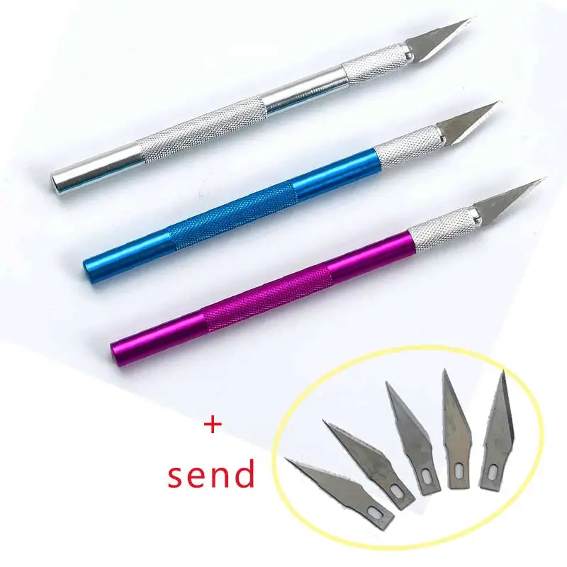 

1 PCS Sculpture Knife and 6 Blades Engraving Craft knives /Non-slip Metal Scalpel /Hand Tool Set Cutter Carving Repairing Tools